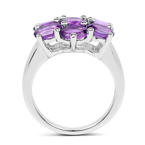 3.01 Carat Genuine Amethyst .925 Sterling Silver Ring by Bids.com