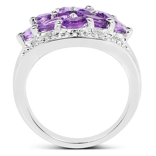 1.91 Carat Genuine Amethyst .925 Sterling Silver Ring by Bids.com