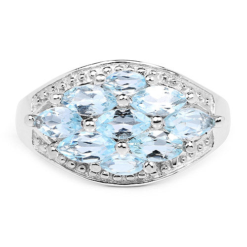 2.50 Carat Genuine Blue Topaz .925 Sterling Silver Ring by Bids.com