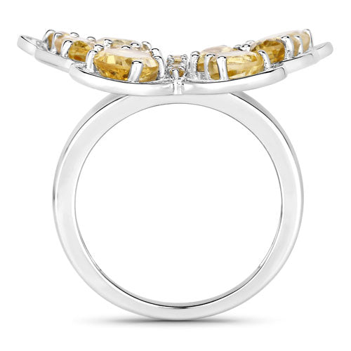 4.43 Carat Genuine Citrine .925 Sterling Silver Ring by Bids.com