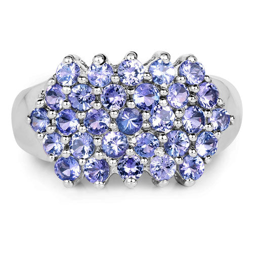 2.03 Carat Genuine Tanzanite .925 Sterling Silver Ring by Bids.com