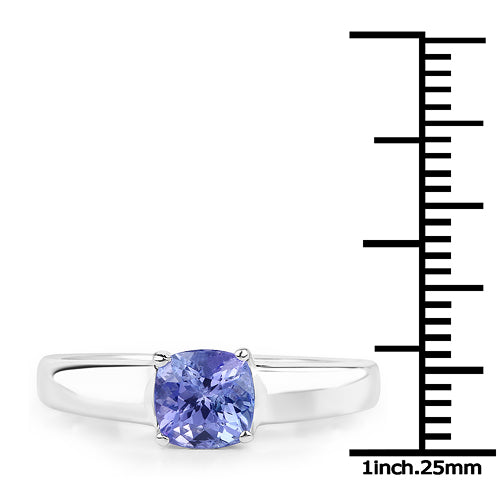 1.05 Carat Genuine Tanzanite .925 Sterling Silver ring by Bids.com