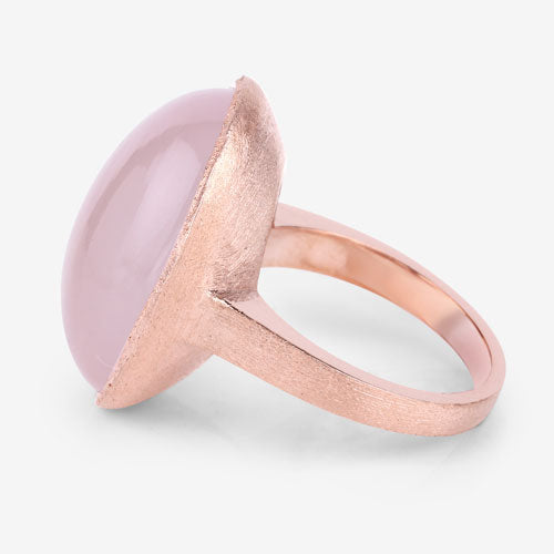 15.60 Carat Genuine Rose Quartz .925 Sterling Silver Ring DestGlow