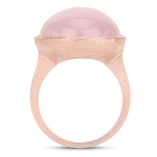 15.60 Carat Genuine Rose Quartz .925 Sterling Silver Ring DestGlow