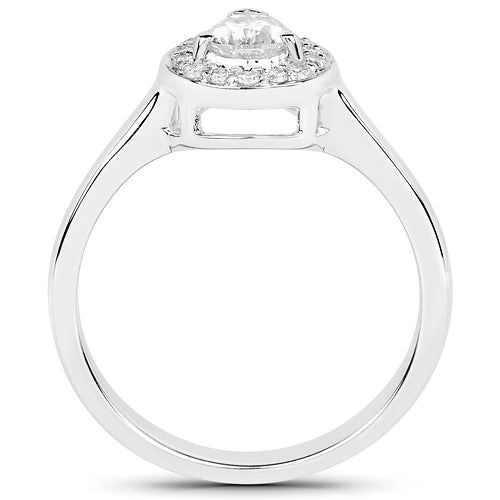 14K White Gold 0.63 Carat Genuine White Diamond Ring by Bids.com