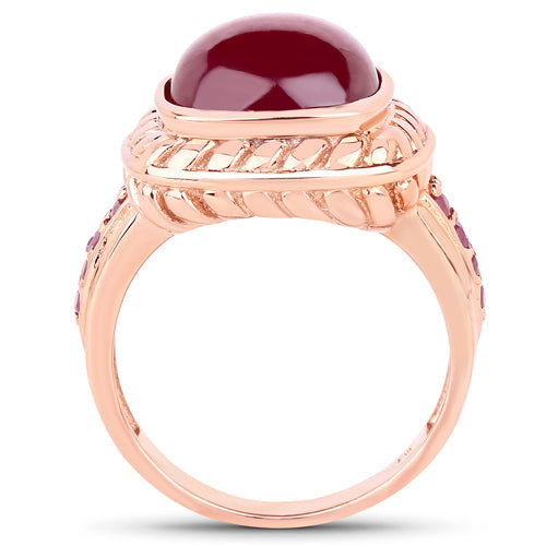 9.14 Carat Glass Filled Ruby and Ruby .925 Sterling Silver Ring by Bids.com