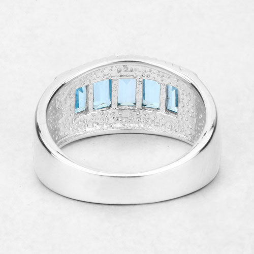 1.75 Carat Genuine Blue Topaz .925 Sterling Silver Ring by Bids.com
