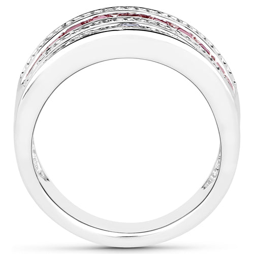 3.36 Carat Genuine Multi Stones .925 Sterling Silver Ring by Bids.com
