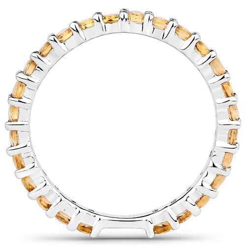 0.81 Carat Genuine Citrine .925 Sterling Silver Ring DestGlow
