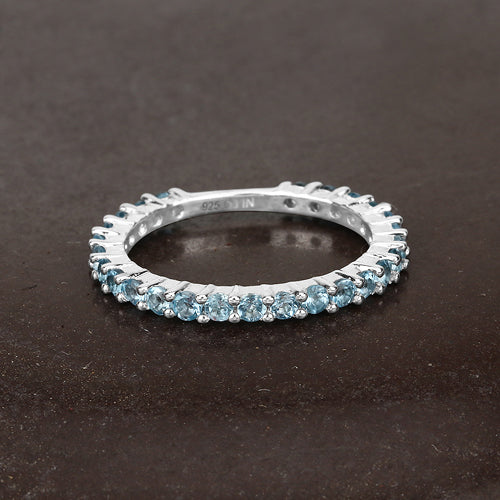 0.94 Carat Genuine Swiss Blue Topaz .925 Sterling Silver Ring by Bids.com