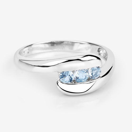 0.74 Carat Genuine Blue Topaz .925 Sterling Silver Ring by Bids.com