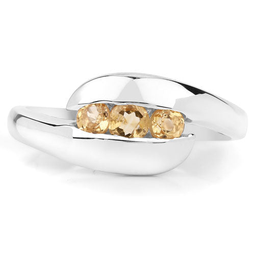 0.55 Carat Genuine Citrine .925 Sterling Silver Ring by Bids.com