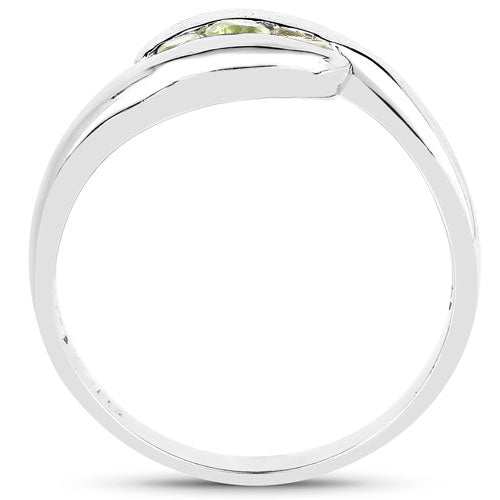 0.56 Carat Genuine Peridot .925 Sterling Silver Ring by Bids.com