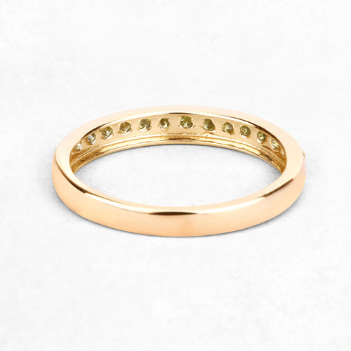 0.32 Carat Genuine Yellow Diamond 14K Yellow Gold Ring (I1-I2) DestGlow