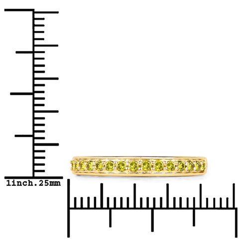 0.32 Carat Genuine Yellow Diamond 14K Yellow Gold Ring (I1-I2) DestGlow