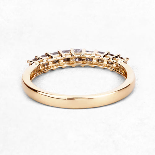 0.50 Carat Genuine Champagne Diamond 14K Yellow Gold Ring (I1-I2) DestGlow