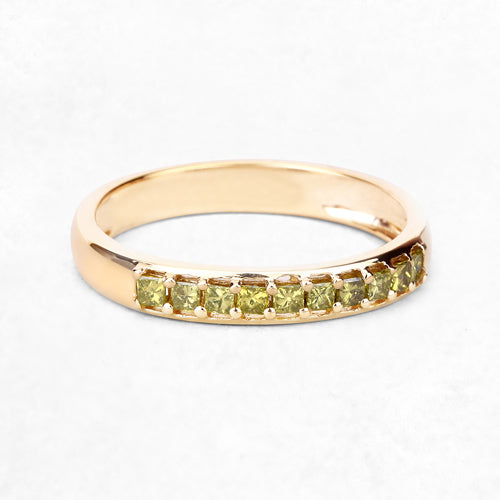 0.27 Carat Genuine Yellow Diamond 14K Yellow Gold Ring (SI1-SI2) by Bids.com