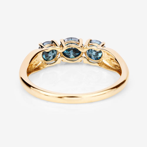1.03 Carat Genuine Blue Diamond 14K Yellow Gold Ring by Bids.com