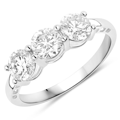 1.50 Carat Genuine Lab Grown Diamond 14K White Gold Ring by Bids.com