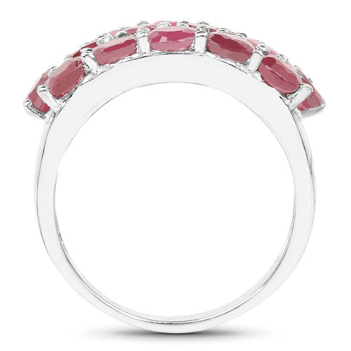 3.52 Carat Genuine Ruby .925 Sterling Silver Ring by Bids.com