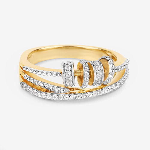 0.20 Carat Genuine White Topaz .925 Sterling Silver Ring DestGlow