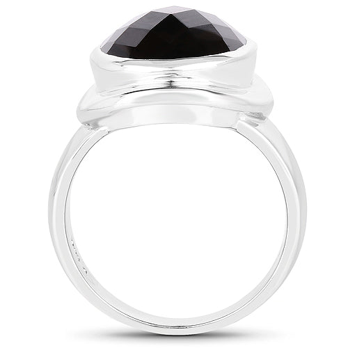 7.90 Carat Genuine Smoky Quartz .925 Sterling Silver Ring by Bids.com