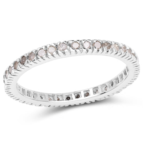 0.57 Carat Genuine Champagne Diamond .925 Sterling Silver Ring by Bids.com