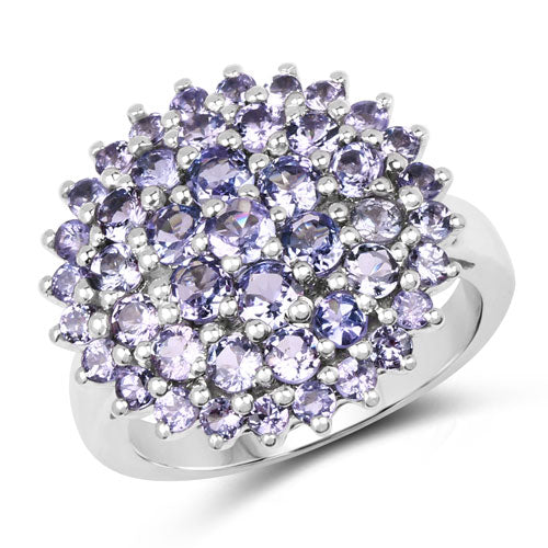 2.52 Carat Genuine Tanzanite .925 Sterling Silver Ring by Bids.com