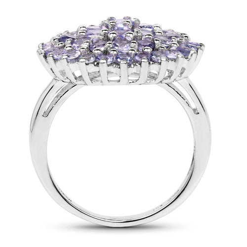 2.52 Carat Genuine Tanzanite .925 Sterling Silver Ring by Bids.com