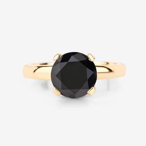 3.00 Carat Genuine Black Diamond 14K Yellow Gold Ring by Bids.com