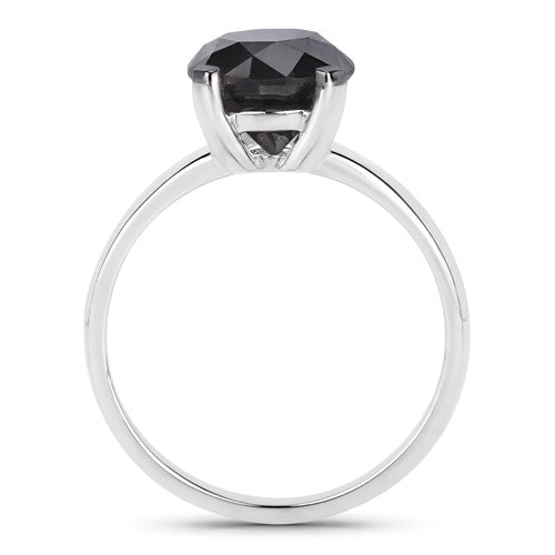 3.00 Carat Genuine Black Diamond 14K White Gold Ring by Bids.com