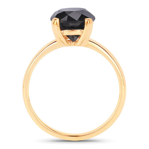 3.00 Carat Genuine Black Diamond 14K Yellow Gold Ring by Bids.com