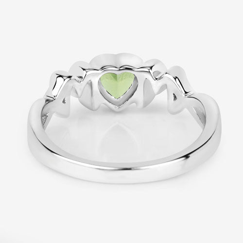 0.44 Carat Genuine Peridot .925 Sterling Silver Ring by Bids.com