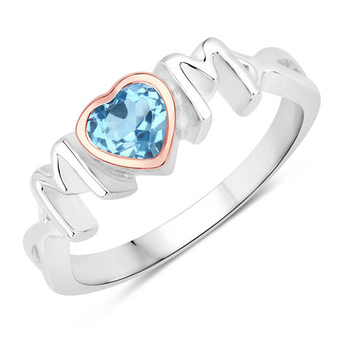 0.52 Carat Genuine Swiss Blue Topaz .925 Sterling Silver Ring by Bids.com