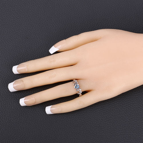 0.52 Carat Genuine Swiss Blue Topaz .925 Sterling Silver Ring by Bids.com