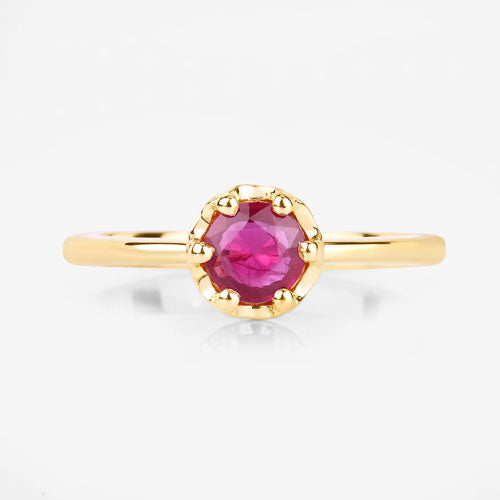 0.50 Carat Genuine Ruby 14K Yellow Gold Ring by Bids.com