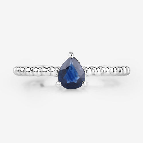 0.50 Carat Genuine Blue Sapphire 14K White Gold Ring by Bids.com
