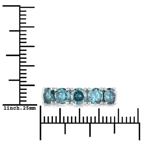 1.22 Carat Genuine Blue Diamond 14K White Gold Ring by Bids.com