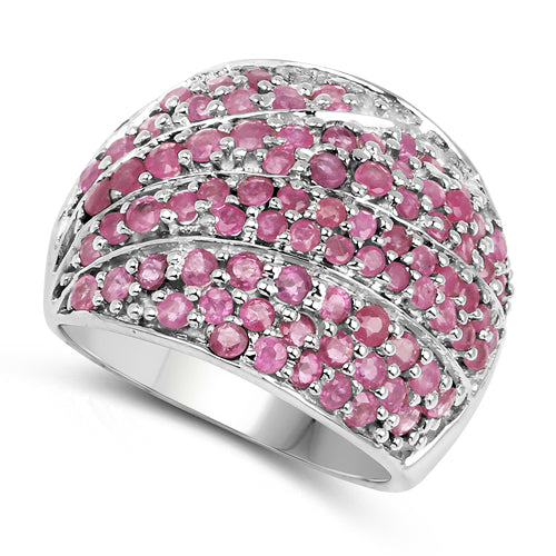 2.97 Carat Genuine Ruby .925 Sterling Silver Ring by Bids.com