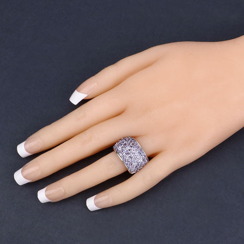 4.22 Carat Genuine Tanzanite .925 Sterling Silver Ring by Bids.com