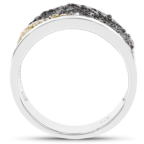 1.32 Carat Genuine multi Diamond .925 Sterling Silver Ring by Bids.com