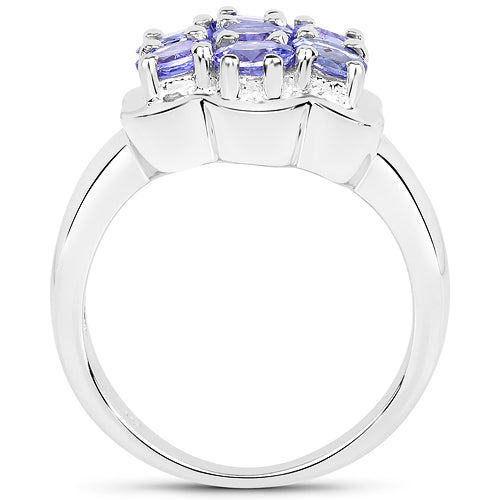 1.19 Carat Genuine Tanzanite .925 Sterling Silver Ring by Bids.com