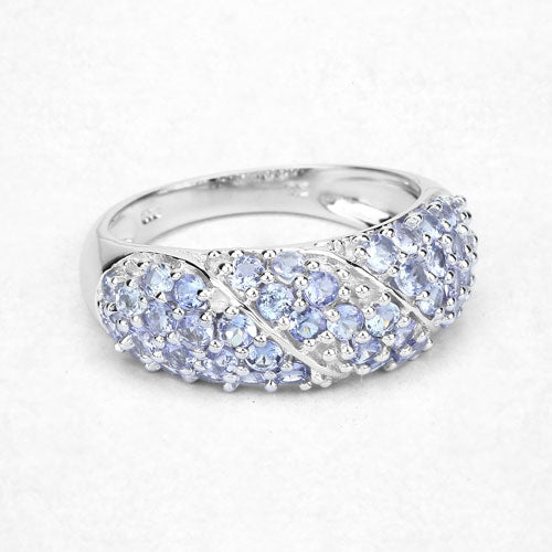 1.48 Carat Genuine Tanzanite .925 Sterling Silver Ring by Bids.com