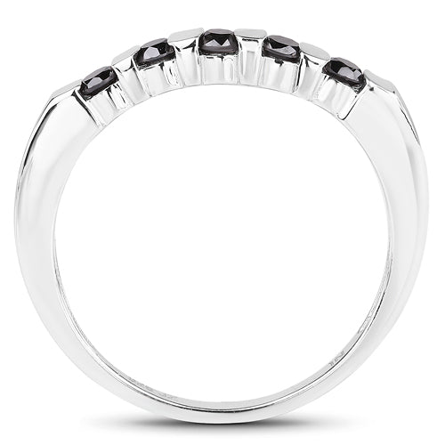 0.50 Carat Genuine Black Diamond .925 Sterling Silver Ring by Bids.com