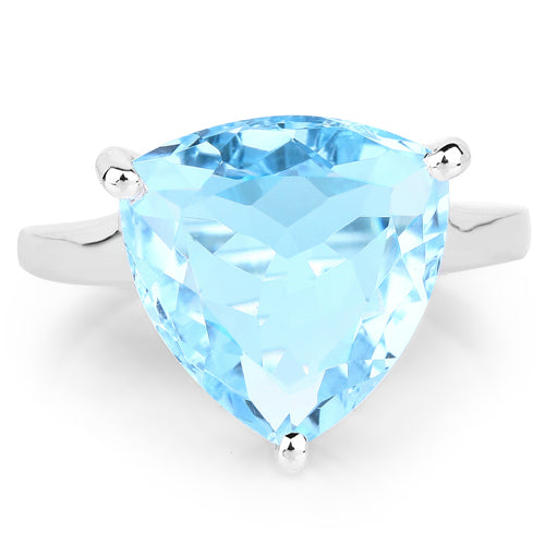 9.00 Carat Genuine Blue Topaz .925 Sterling Silver Ring by Bids.com