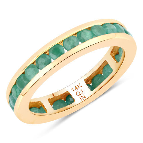 1.43 Carat Genuine Emerald 14K Yellow Gold Ring by Bids.com