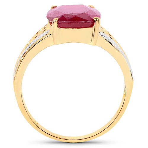 7.50 Carat Glass Filled Ruby .925 Sterling Silver Ring by Bids.com
