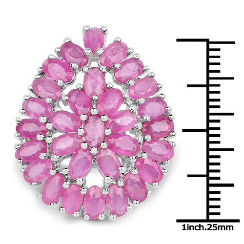 8.10 Carat Genuine Ruby .925 Sterling Silver Ring by Bids.com