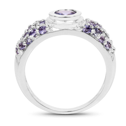 1.45 Carat Genuine Tanzanite .925 Sterling Silver Ring by Bids.com