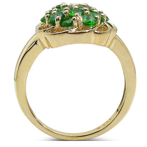 1.71 Carat Genuine Chrome Diopside .925 Sterling Silver Ring by Bids.com
